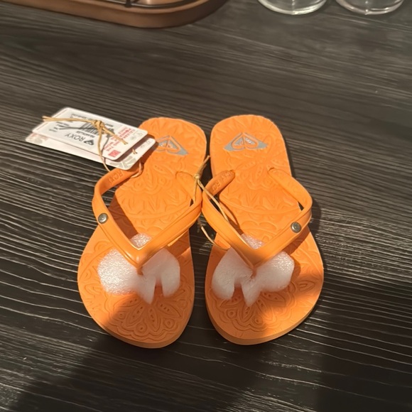 Roxy Vibrant Orange Sandals- toddler size 12 - Picture 1 of 3